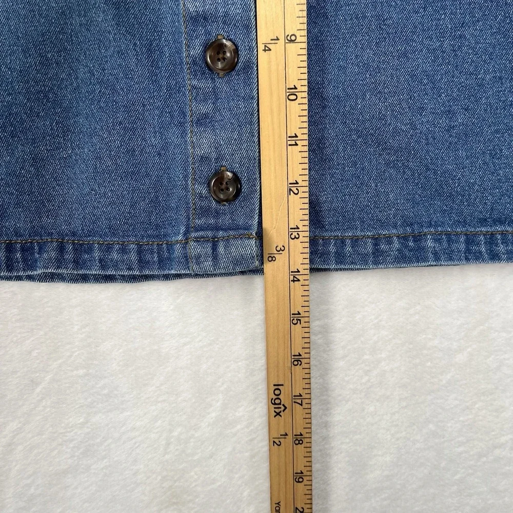 Forever 21 Button Front Denim Mini Skirt Womens Small Basics Coastal Summer